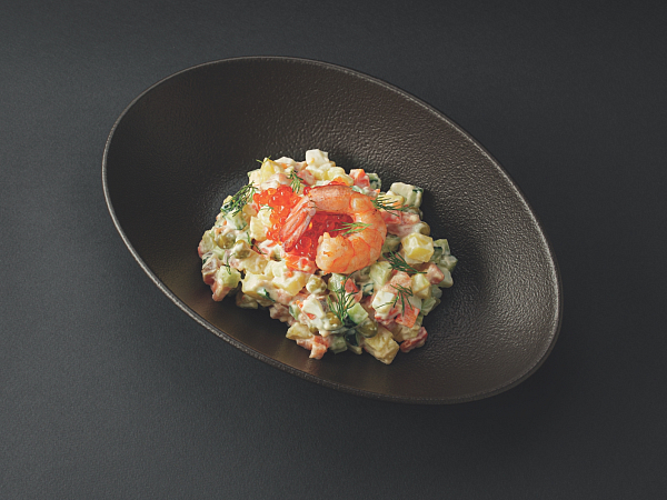 Оливье с лососем 500г